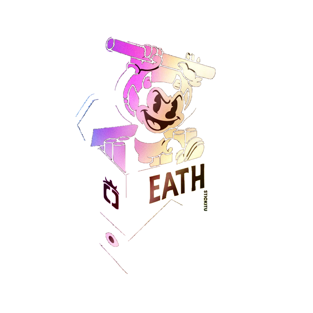 Death Smoke Sticker Holographic Stickers